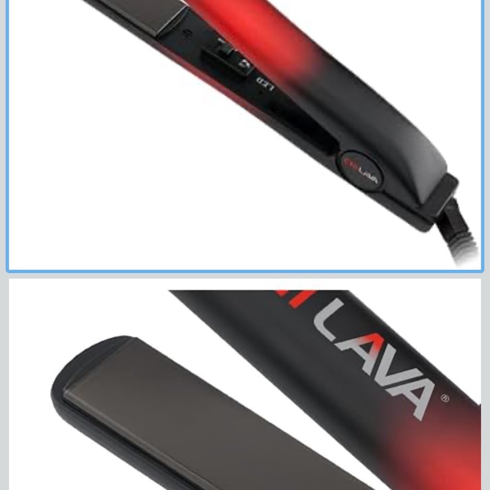 Lava Red-to-Black Ceramic Hair Straightener - LAVA